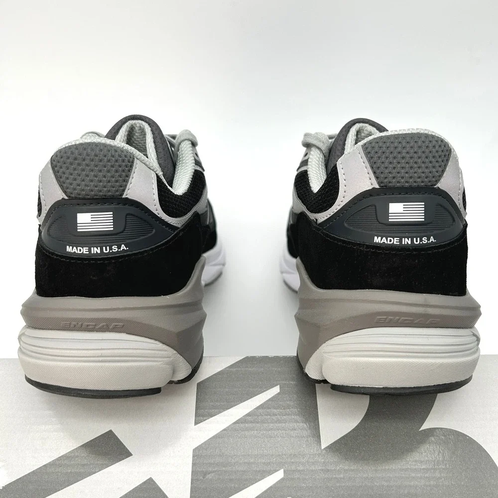 New Balance Made in USA 990v6 Mens Sz. 11 X-Wide Sneakers Black Grey NEW M990BK6